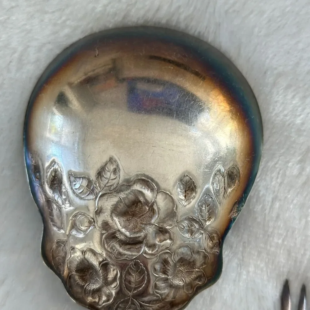 Vintage Holmes & Edwards Ladle Serving Silverplate Floral and Cocktail Forks Lot